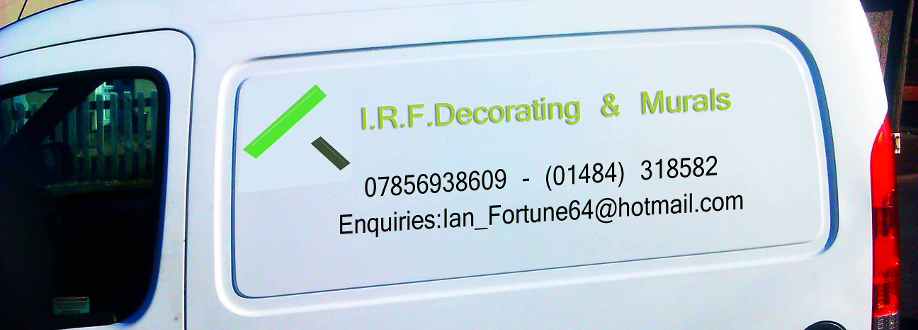 Main header - "I.R.F.Decorating & Sons"