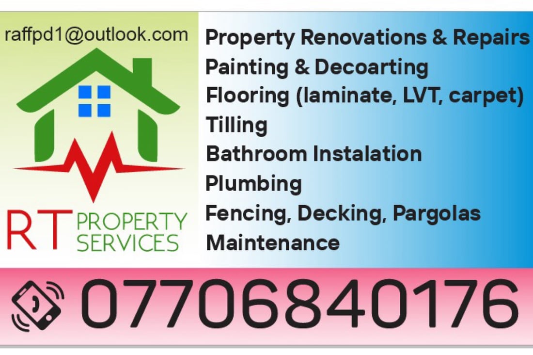 Main header - "RT PROPERTY SERVICES"