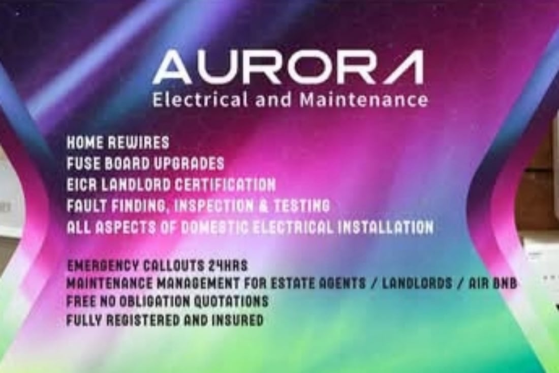 Main header - "Aurora Electrical & Maintenance"