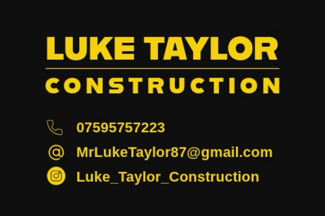 Main header - "Luke Taylor Construction"