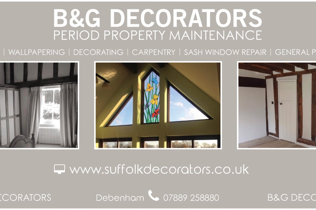 Main header - "B&G Decorators"