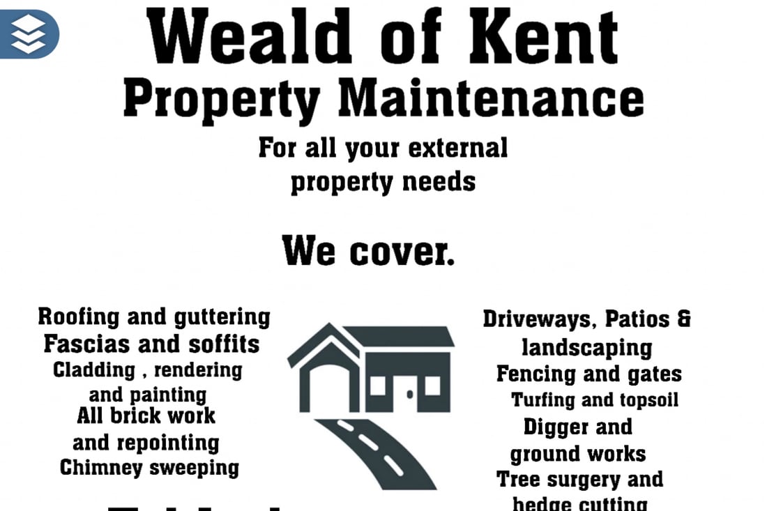 Main header - "Weald of Kent Property Maintenance"