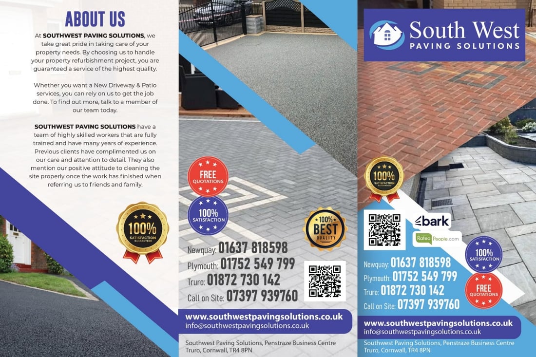 Main header - "South West Paving Solutions"