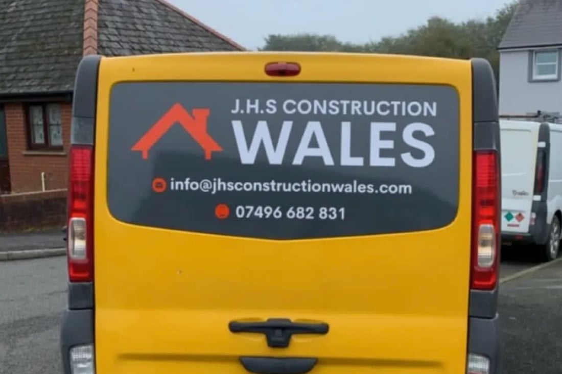 Main header - "J.H.S Construction Wales"