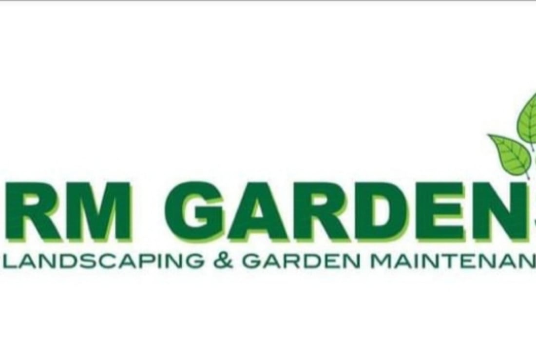 Main header - "RM Gardening & Landscaping"