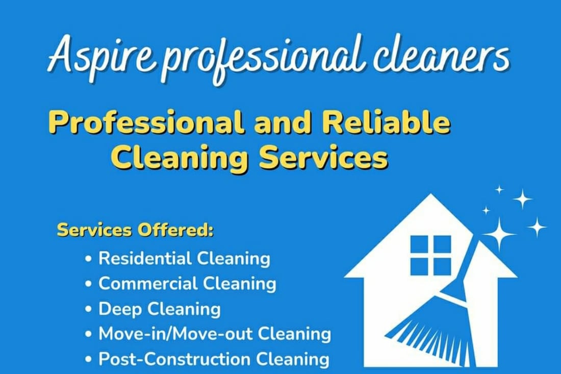 Main header - "Aspire Professional Cleaning"