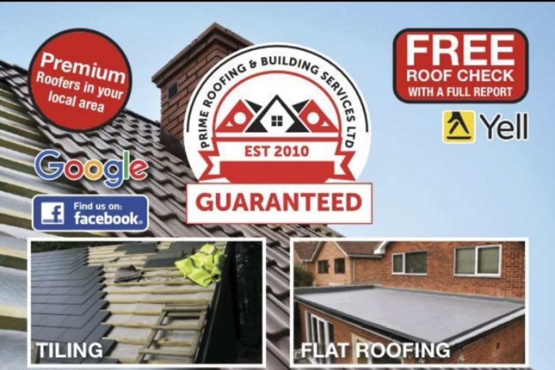 Main header - "Prime Roofing  & Building Services Ltd"