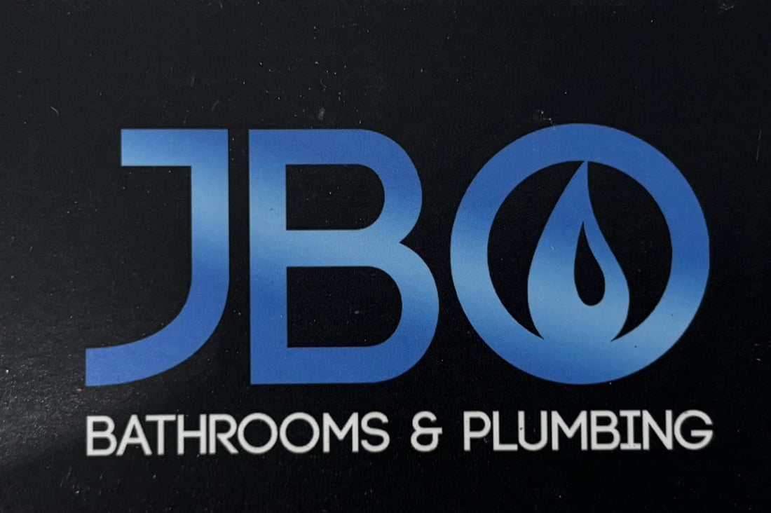 Main header - "JBO Plumbing & Bathrooms"