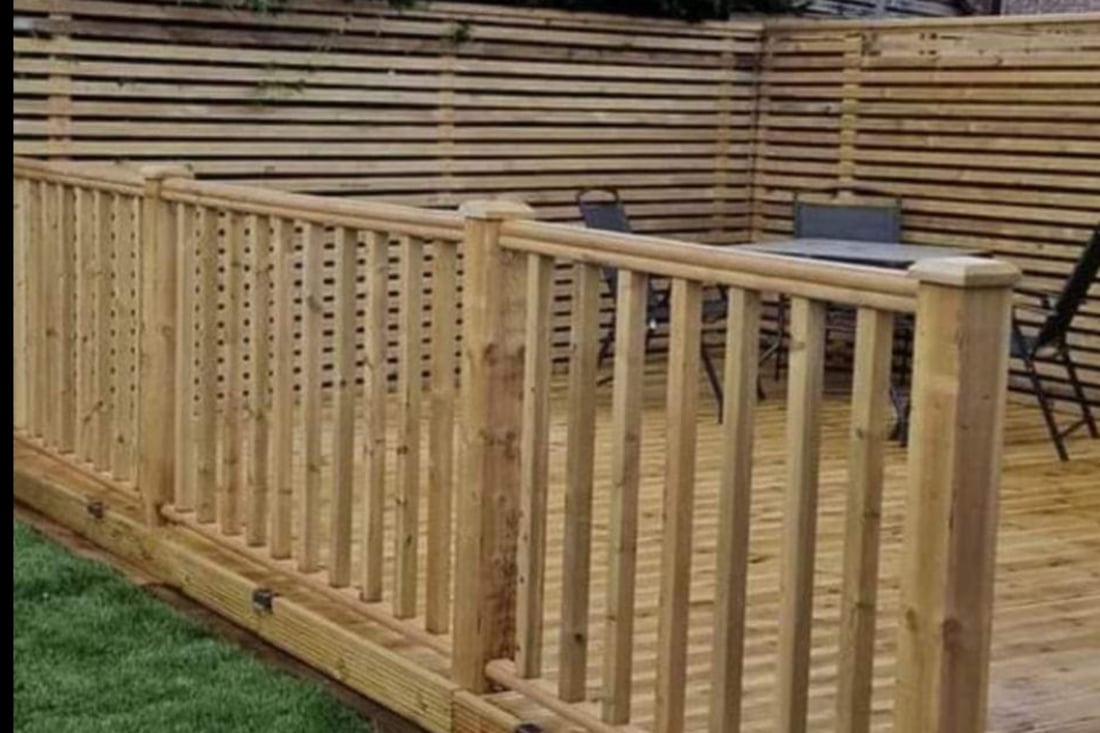 Main header - "Hulme Fencing & Landscaping Lancashire"