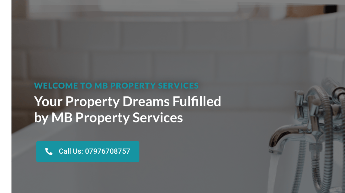 Main header - "M B PROPERTY SERVICES"