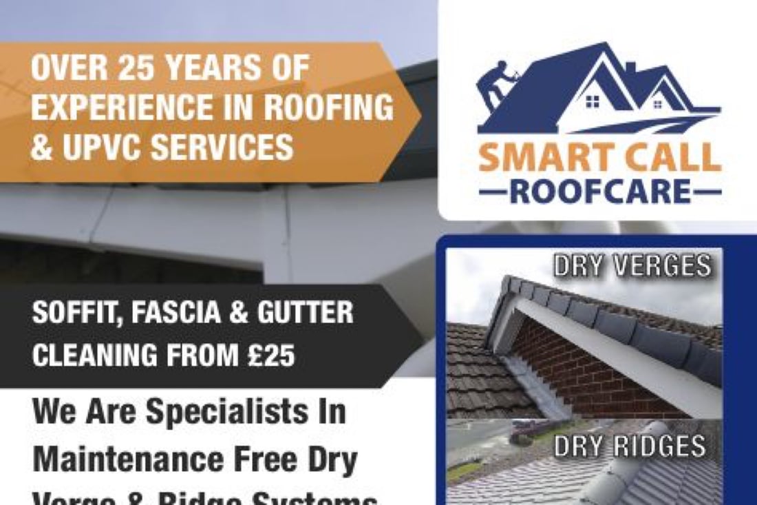 Main header - "Smart - Call Roofcare"