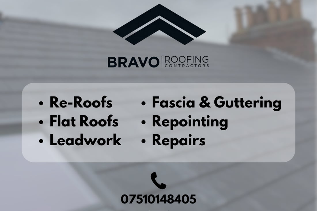 Main header - "Bravo Roofing Contractors"