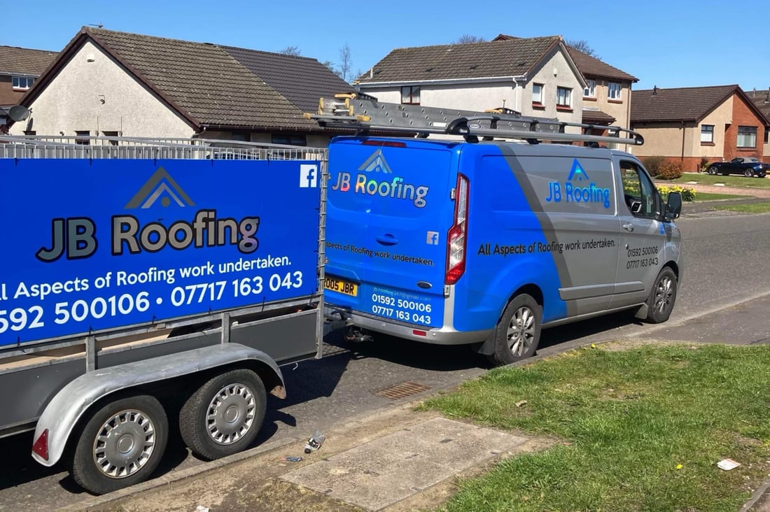 Main header - "JB Roofing"