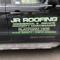 Main header - "JR ROOF WORK"