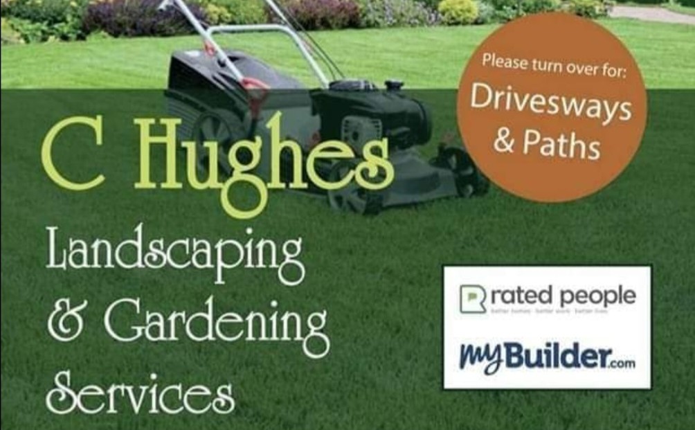 Main header - "C.Hughes Landscaping & Driveways"