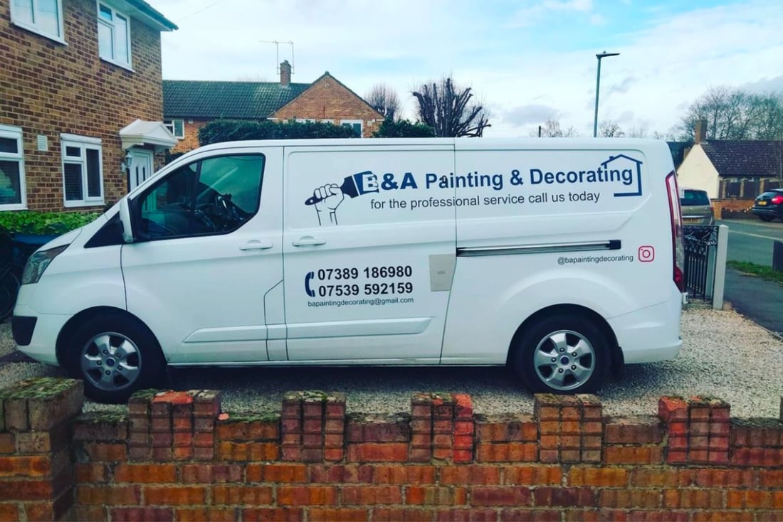 Main header - "B&A Painting & Decorating"