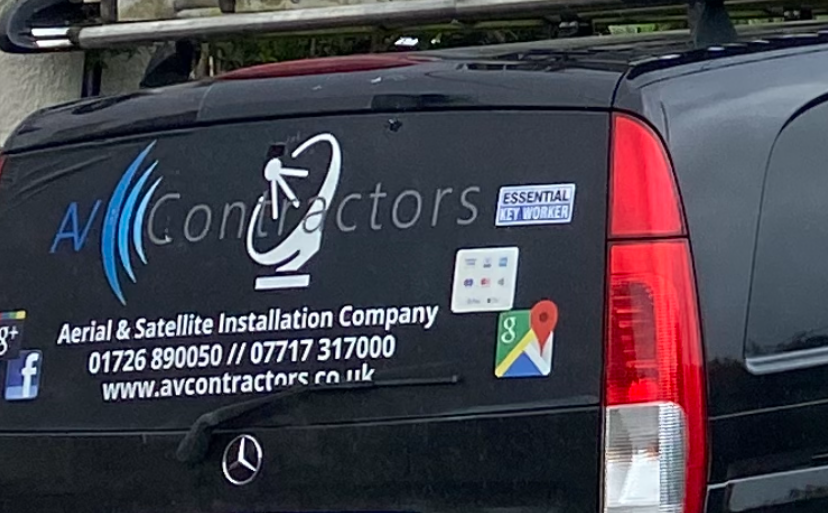 Main header - "A V Contractors"