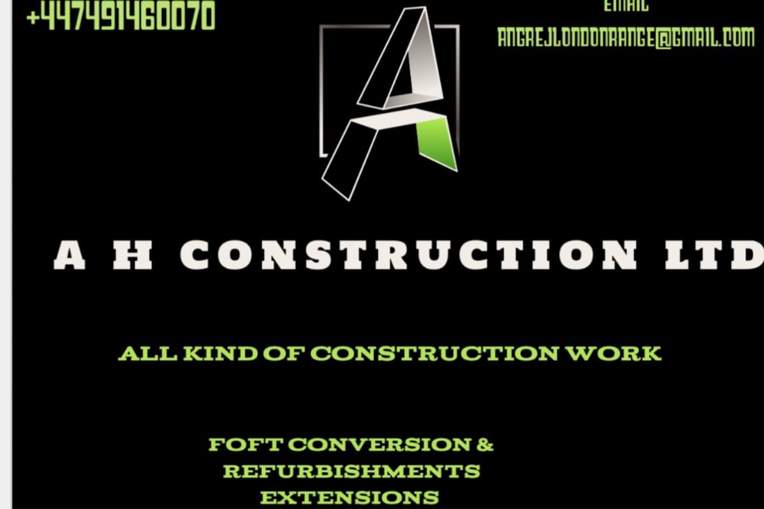 Main header - "angrej construction ltd"