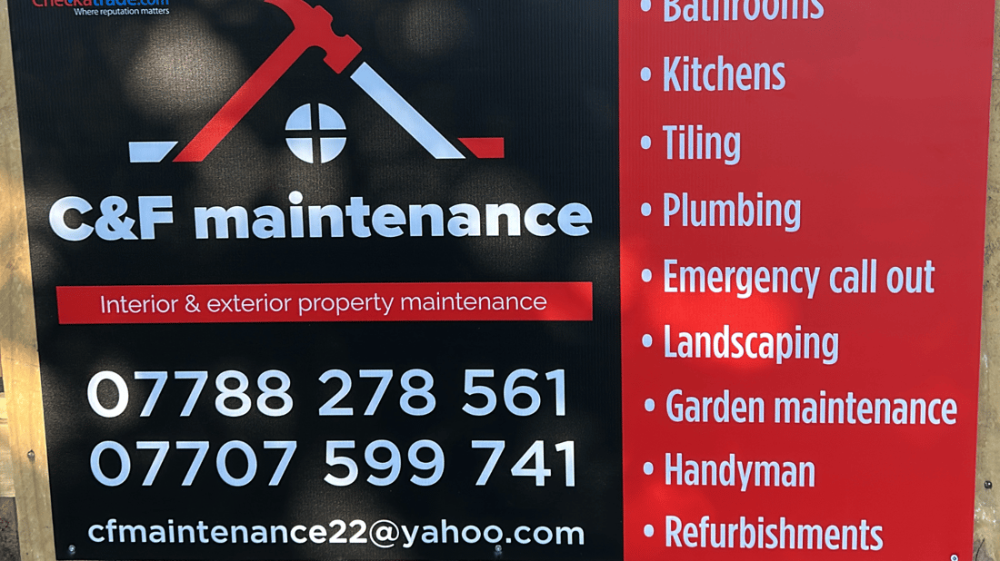 Main header - "C&F Maintenance"