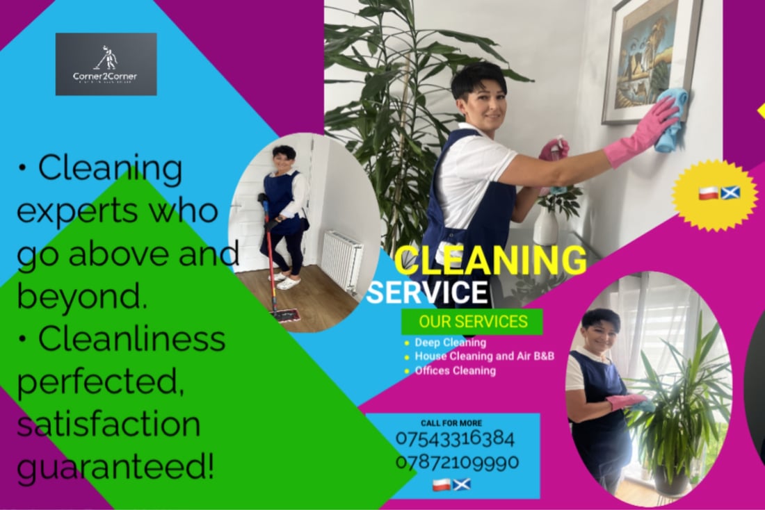 Main header - "Corner 2 Corner Cleaning Services"