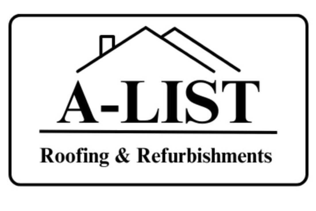 Main header - "A List Roofing & Refurbishment"