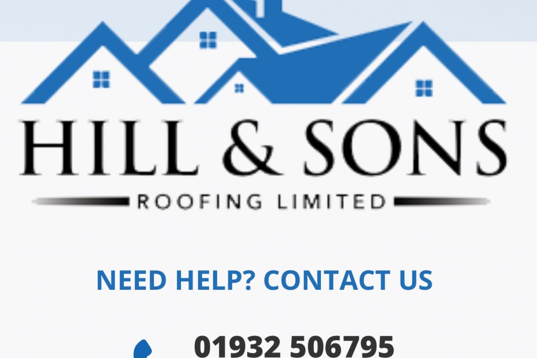 Main header - "Hill & Sons Roofing Ltd"