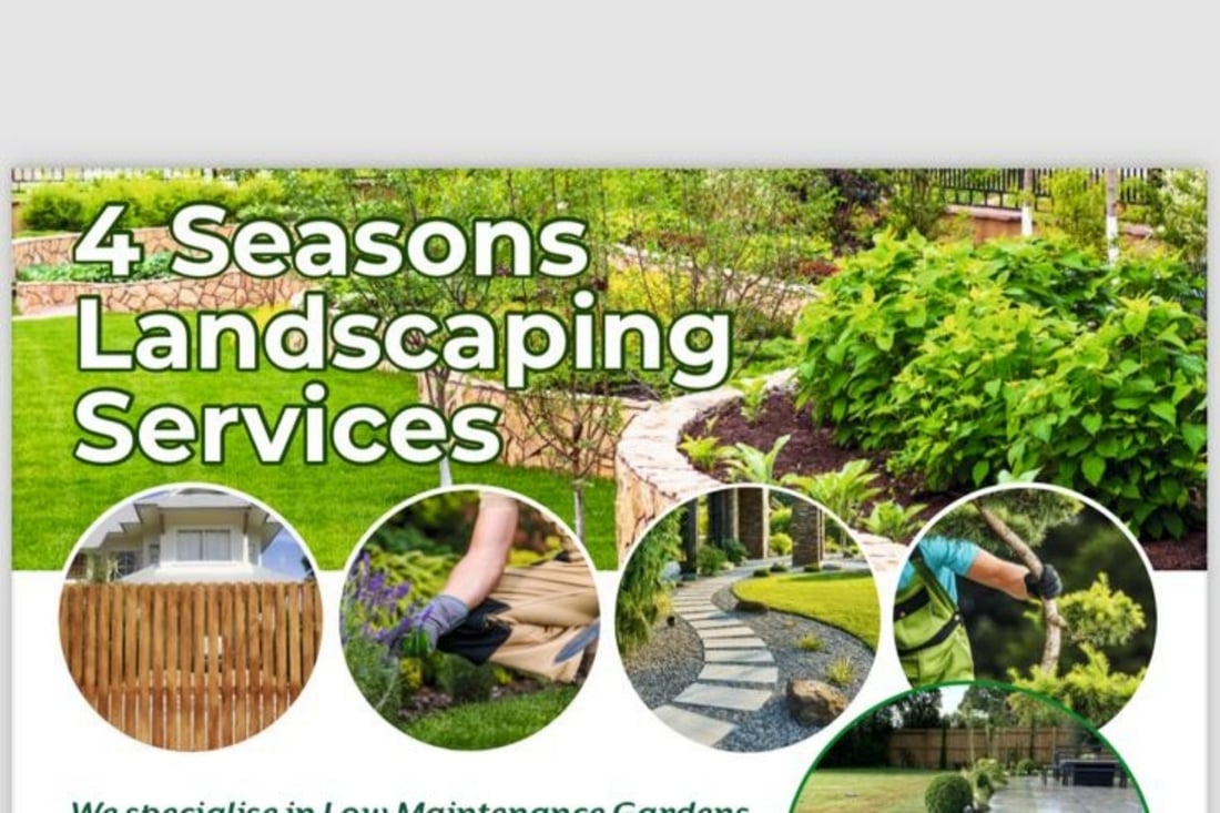 Main header - "Four Seasons Landscaping Services"