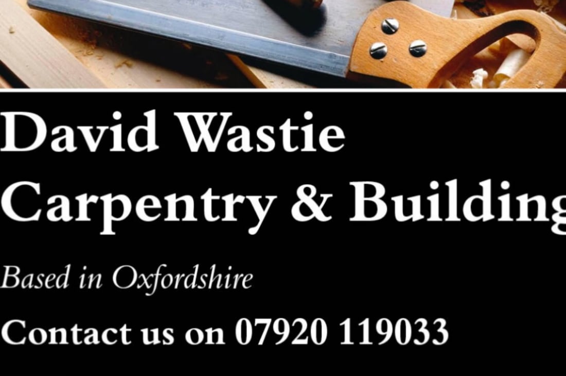 Main header - "David Wastie Carpentry & Building"