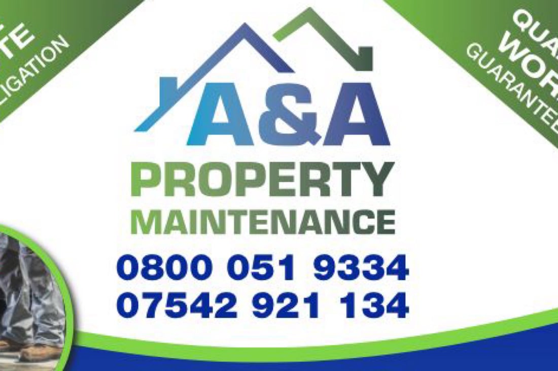 Main header - "A & A Property Maintenance"