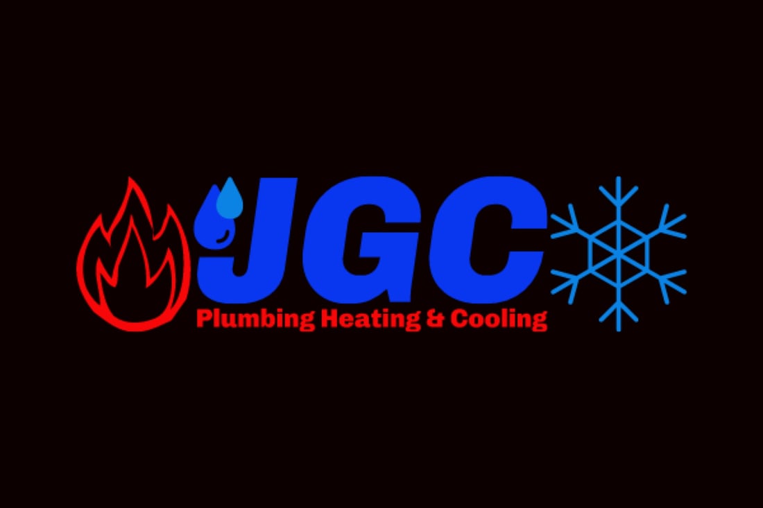 Main header - "JGC PLUMBING HEATING AND COOLING LTD"