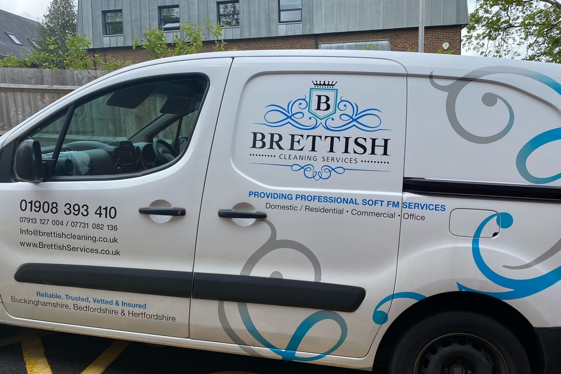 Main header - "Brettish Cleaning Services"