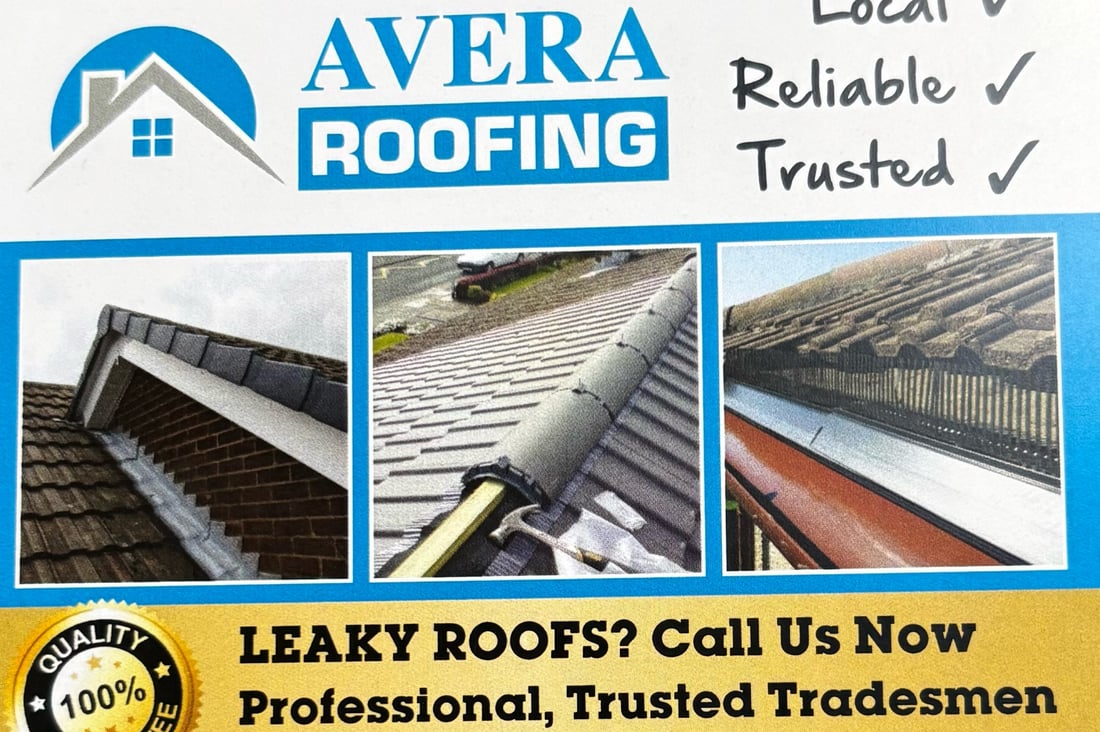 Main header - "Avera Roofing"