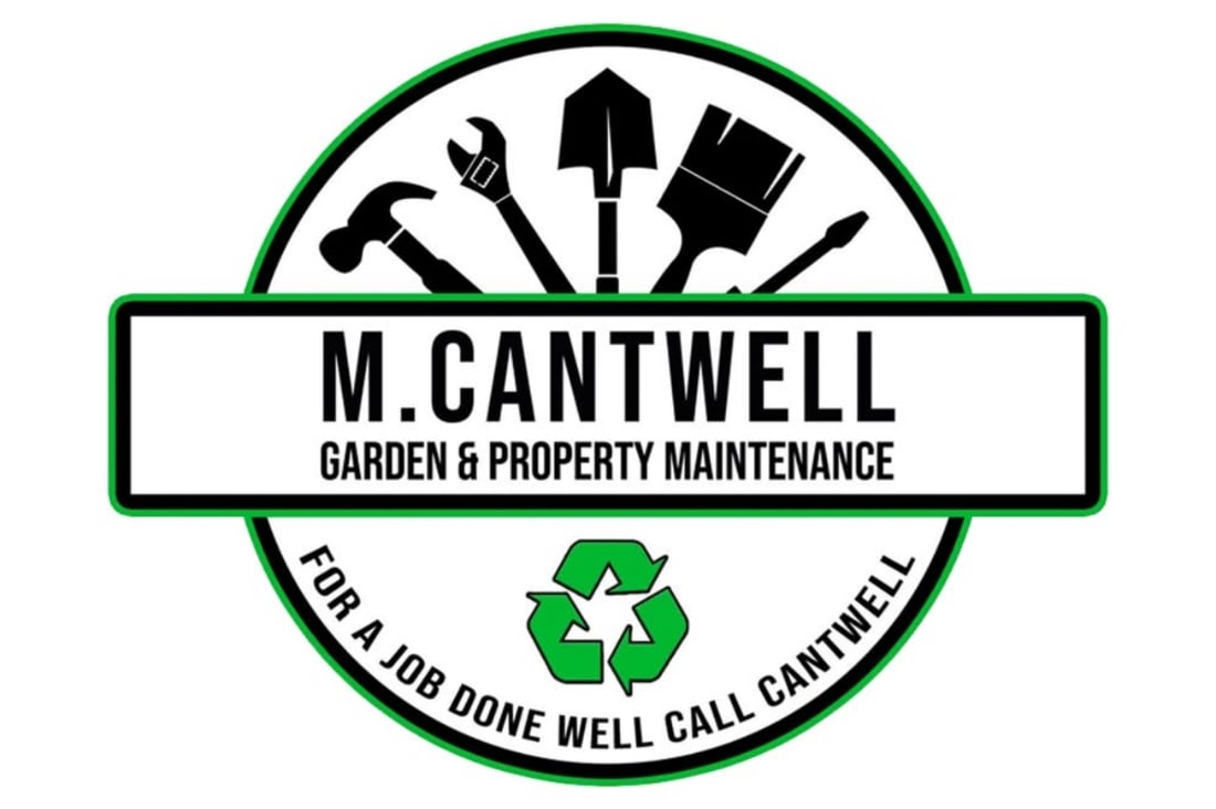 Main header - "M.Cantwell Garden & Property Maintenance"