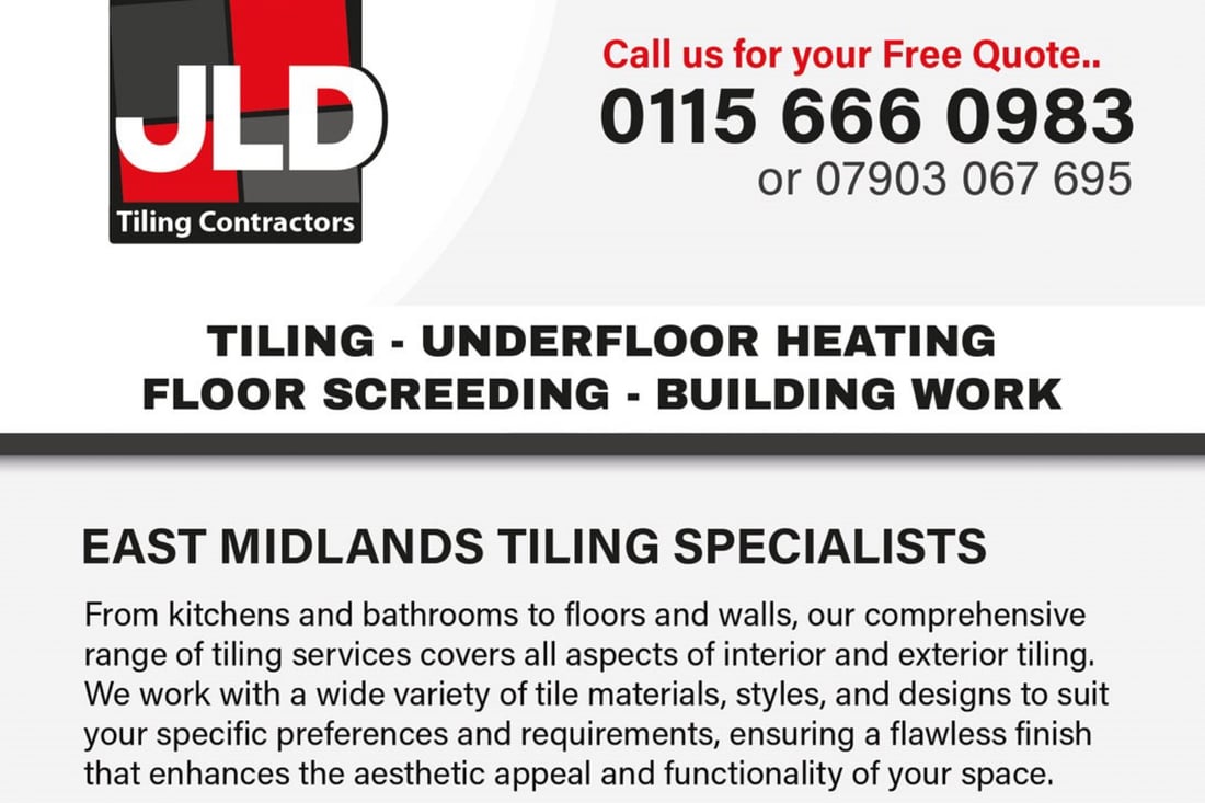 Main header - "Jld tiling contractors "