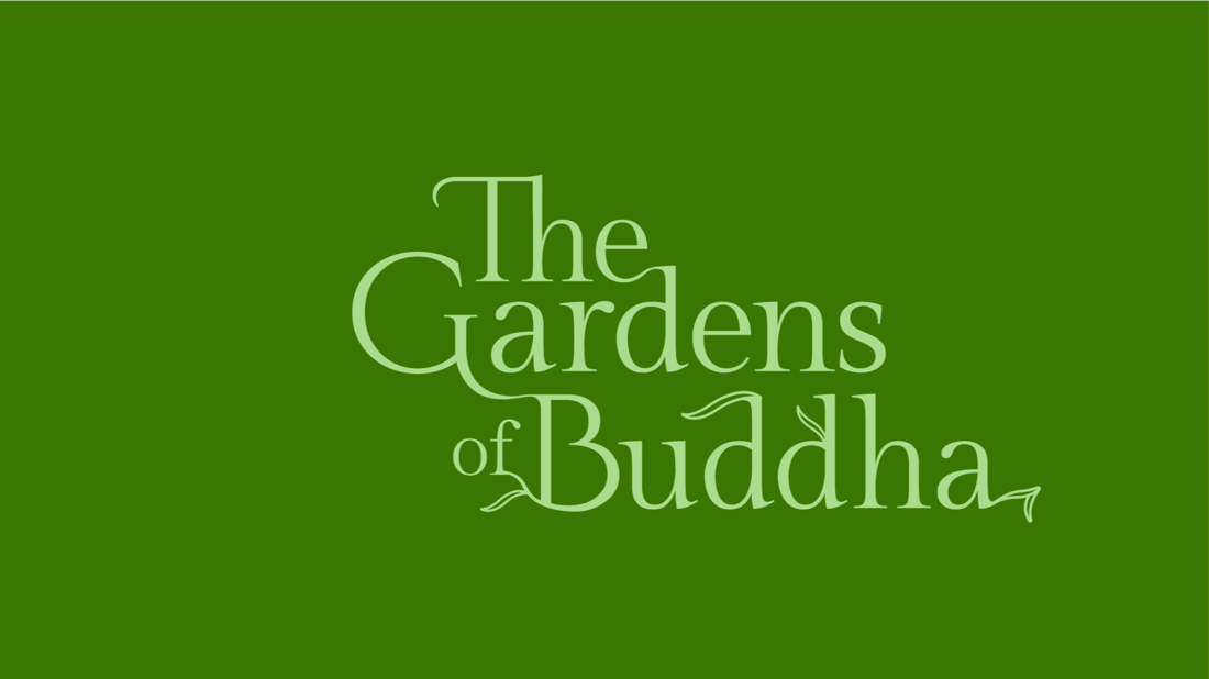 Main header - "The Gardens of Buddha"