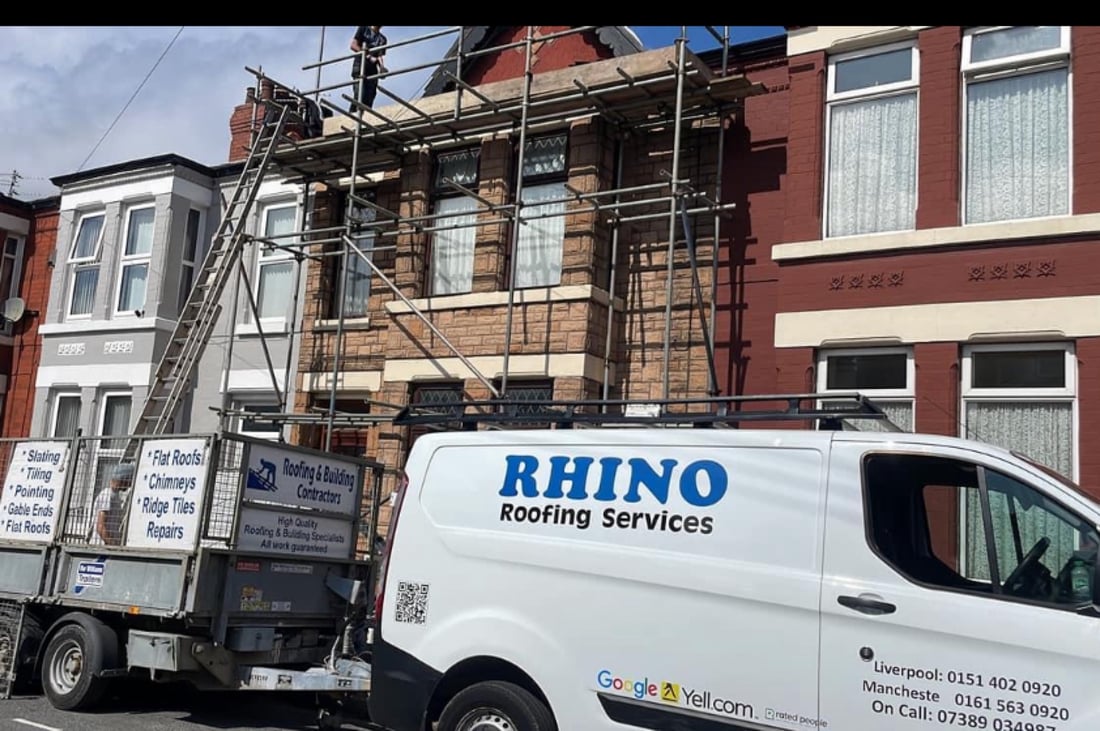 Main header - "RHINO ROOFING SERVICE LIMITED"