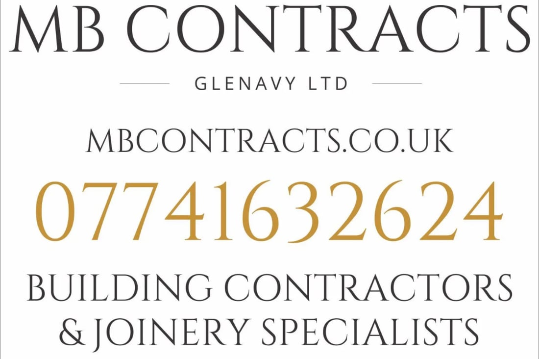 Main header - "MB CONTRACTS GLENAVY LTD"