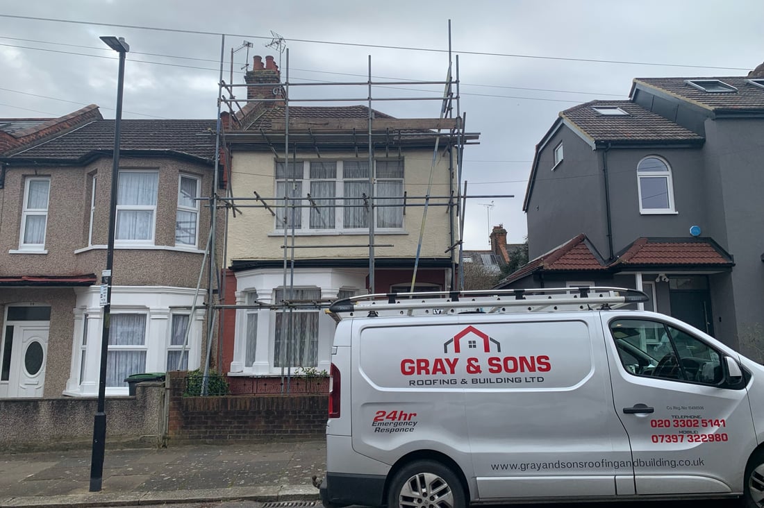 Main header - "Gray and Sons Roofing and Building LTD"