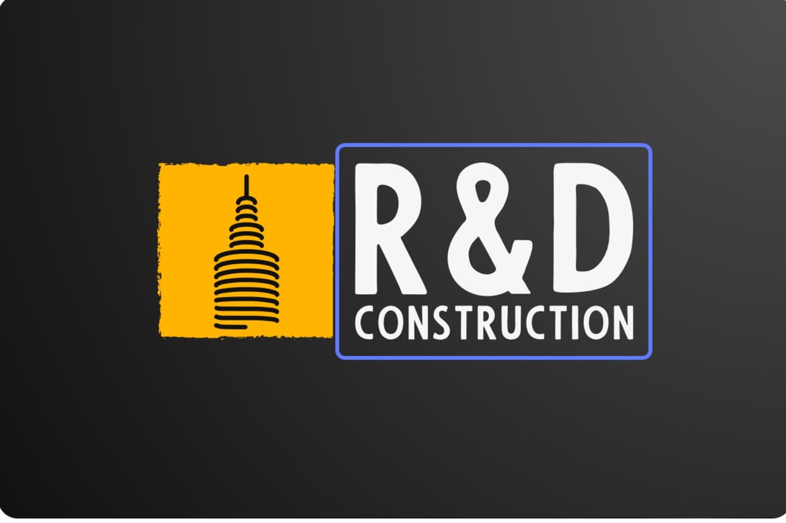 Main header - "R&D Construction"