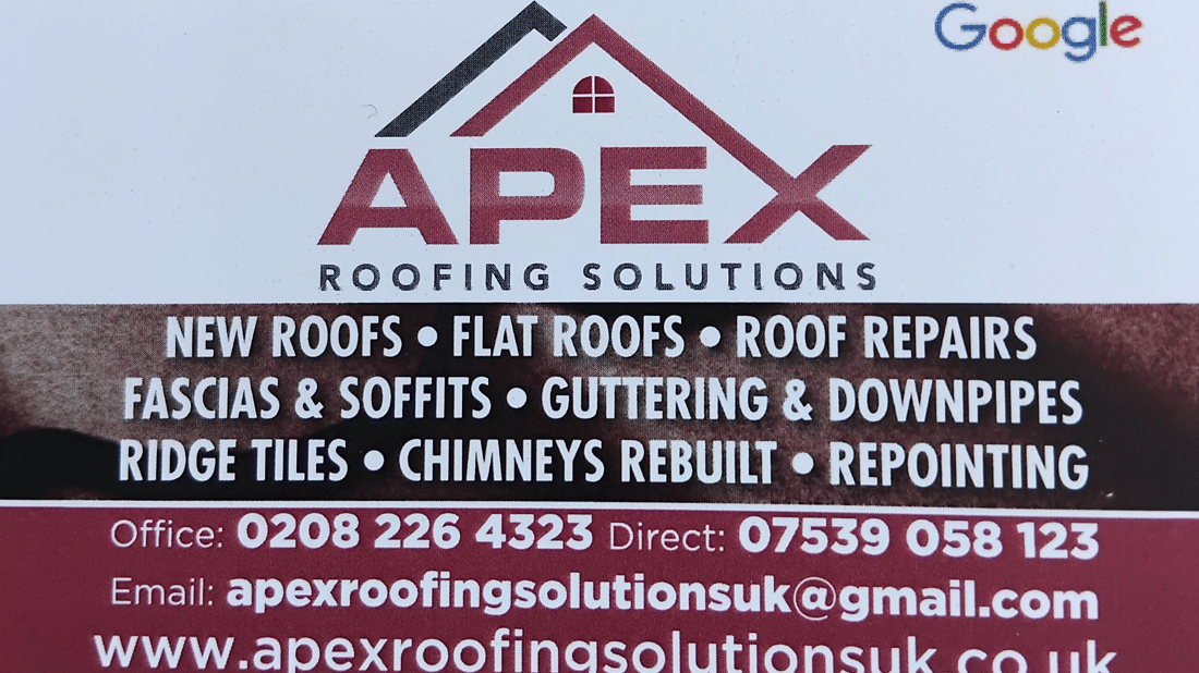 Main header - "Apex Roofing Solutions UK"