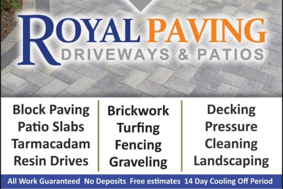 Main header - "Royal Paving"