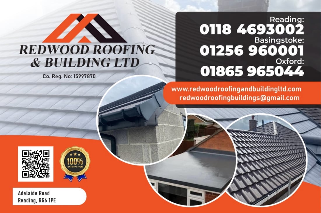 Main header - "Redwood Roofing and Building Ltd"