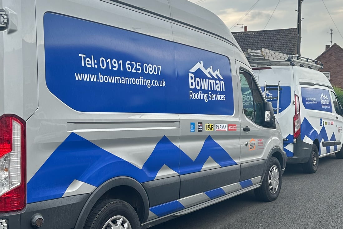 Main header - "Bowman Roofing Services Ltd"