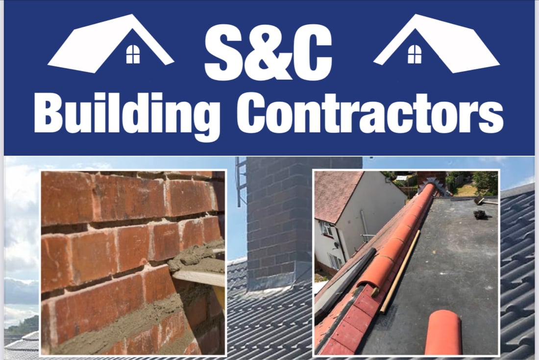 Main header - "S&C Roofing & Building Services"