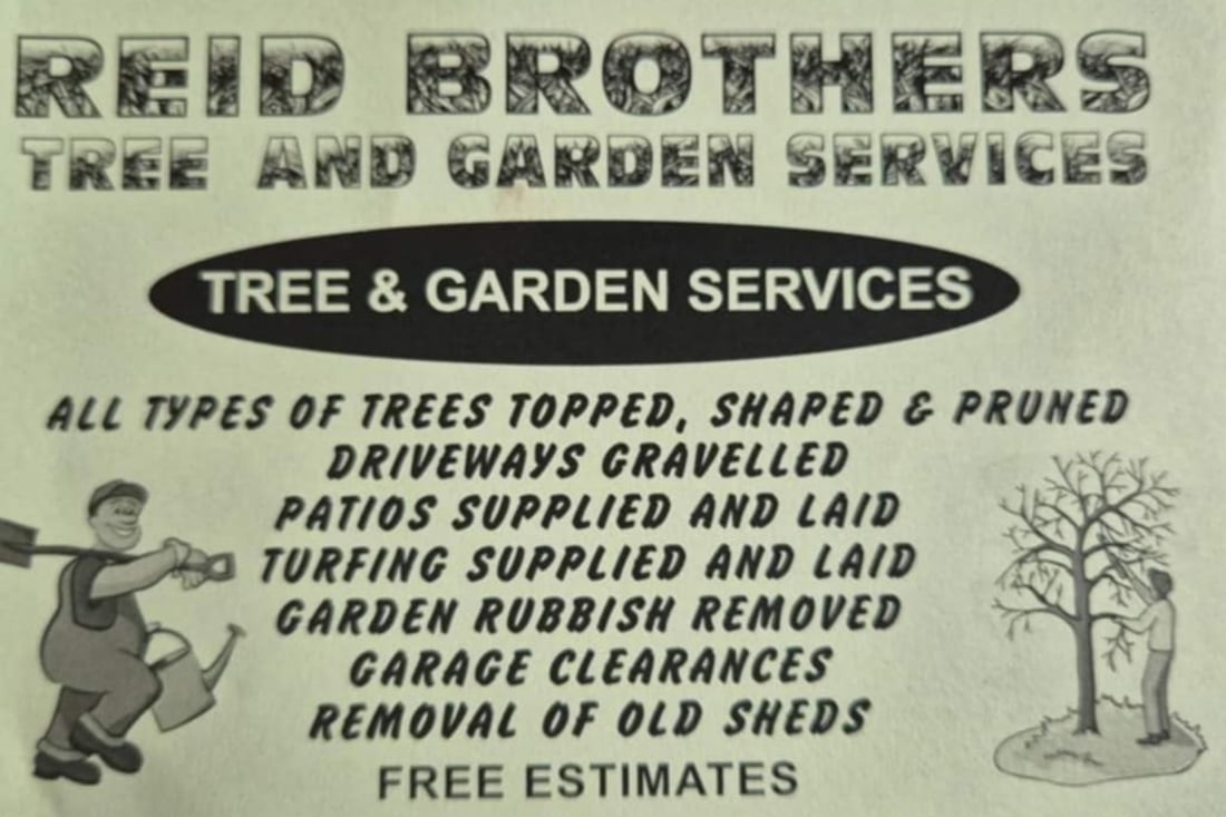 Main header - "Reid Brothers Trees"