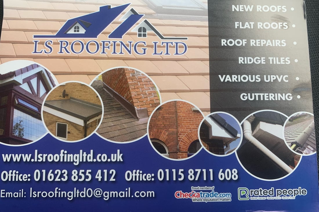 Main header - "LS ROOFING LTD"