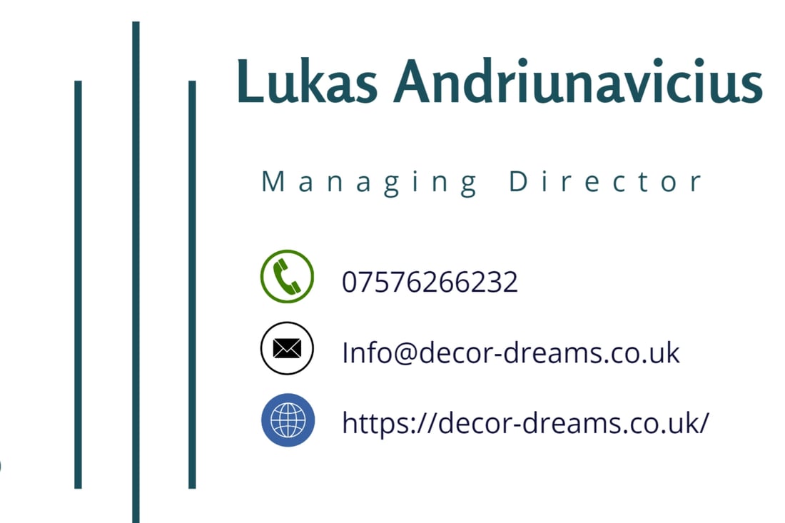 Main header - "DecorDreams Ltd"