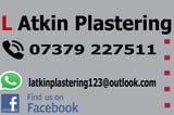 Company/TP logo - "L Atkin Plastering"