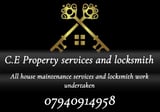 Company/TP logo - "CE Property Maintenance & Locksmith Services"