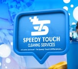 Company/TP logo - "SpeedyTouch Cleaning Services"